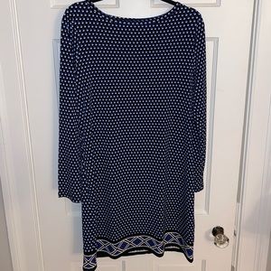 Michael Kors Blue and Black Shift Dress